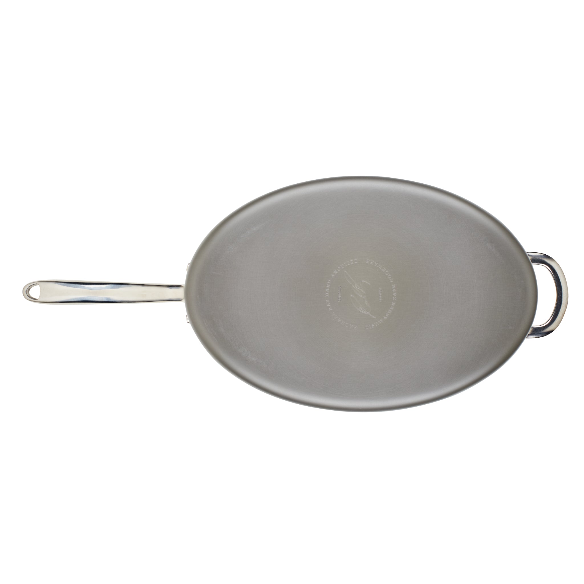 5-Quart Professional Hard Anodized Nonstick Oval Saut?? Pan with Lid - Image 3