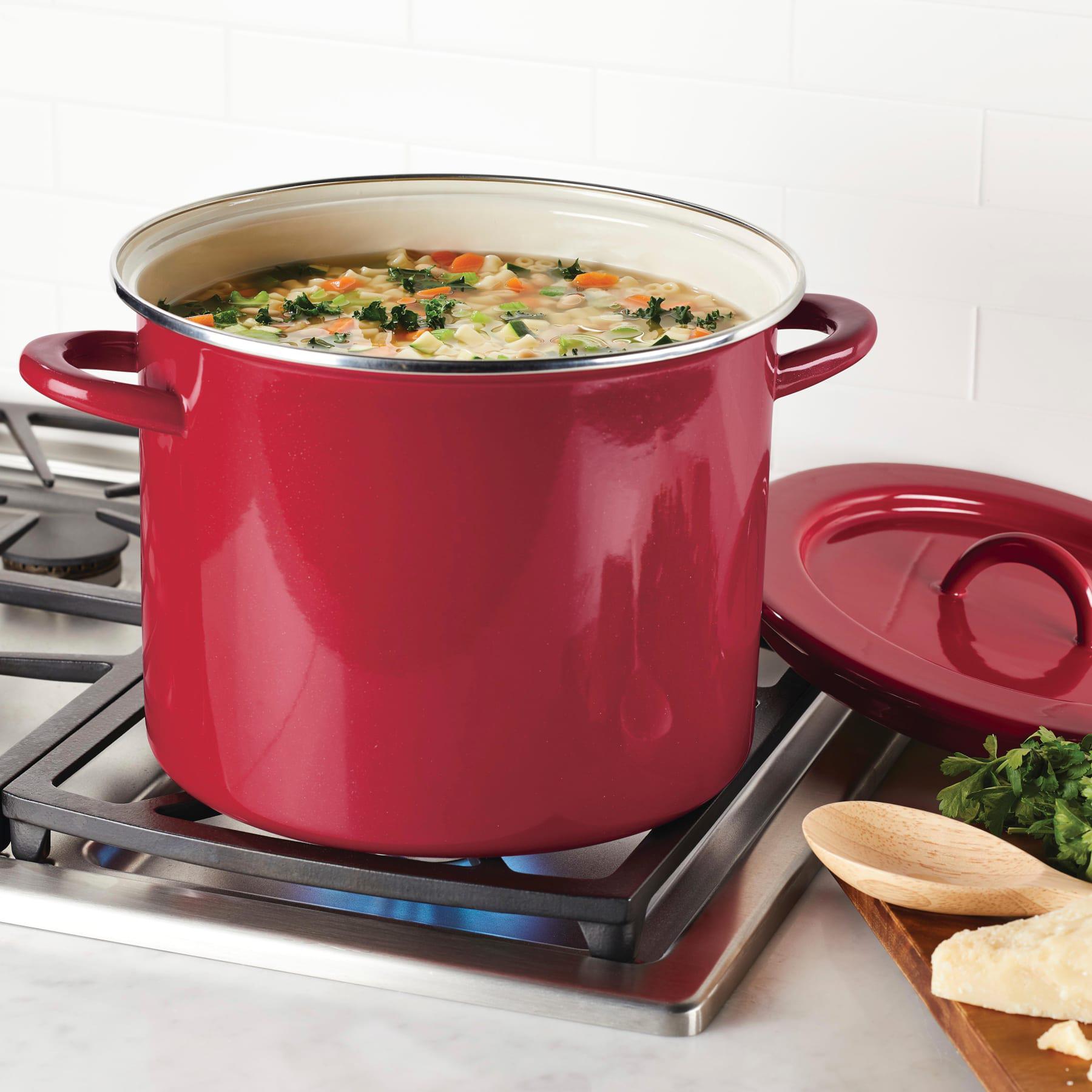 12-Quart Induction Enamel Stockpot with Lid - Image 2