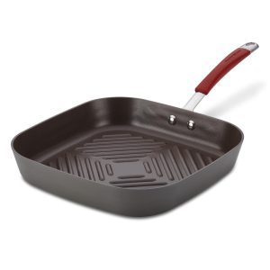 11-Inch Cucina Hard Anodized Nonstick Square Deep Grill Pan